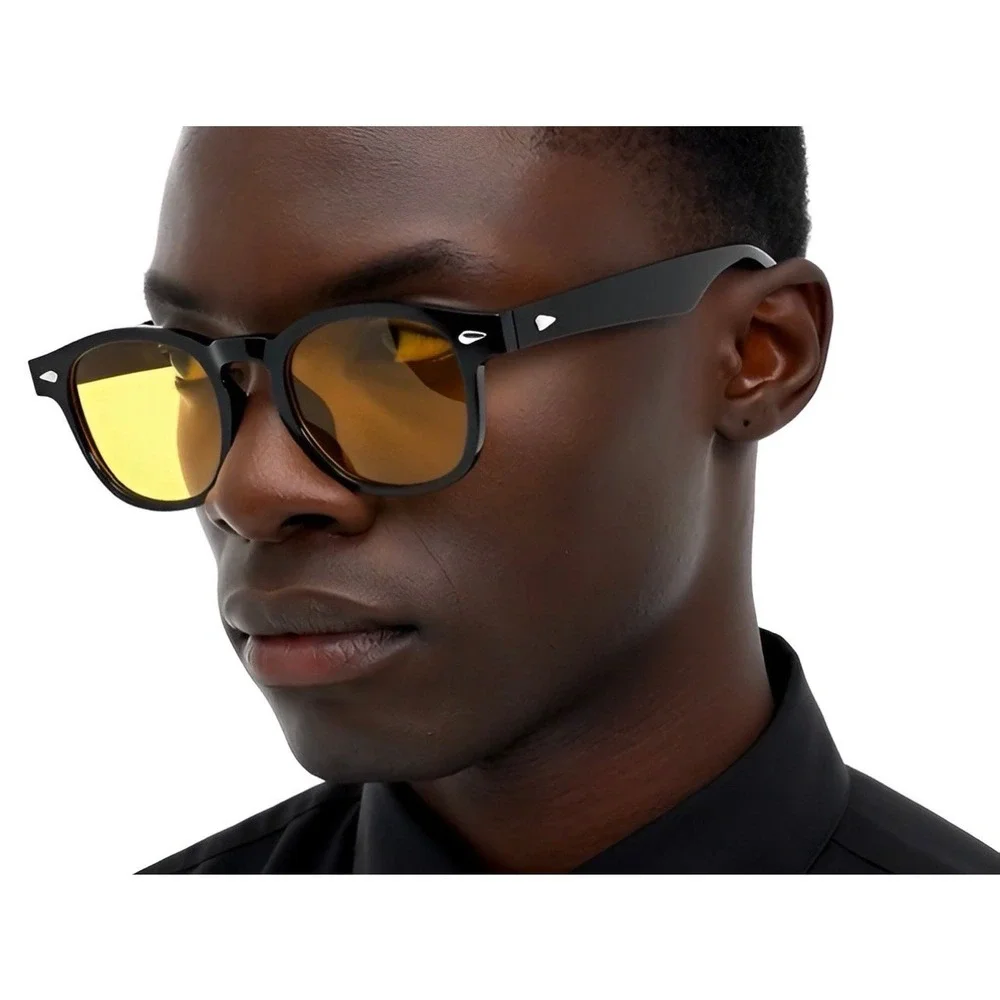 Sunglasses Orange Tinted Lenses Lightweight, Summer Fashion, Outdoor Gear Men‎